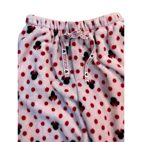 Disney Macys Sz Small Pajama Pants Minnie Mouse Lounge Sleep Fleece Pockets - Picture 7 of 15